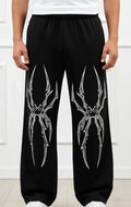 Y2K Spider Graphic Wide Leg Pants – Gothic Streetwear Trousers