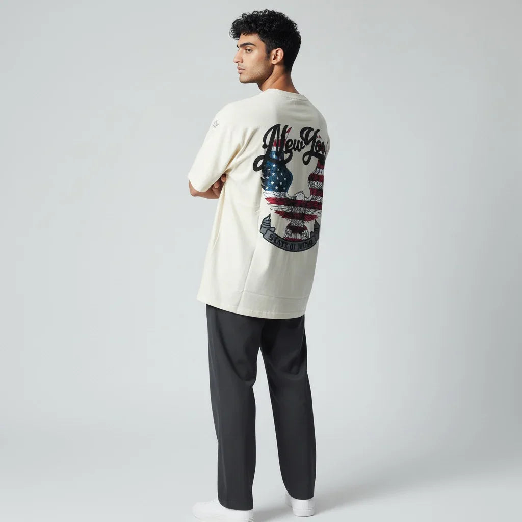 Graphic T-Shirt – Eagle USA Print Streetwear Tee