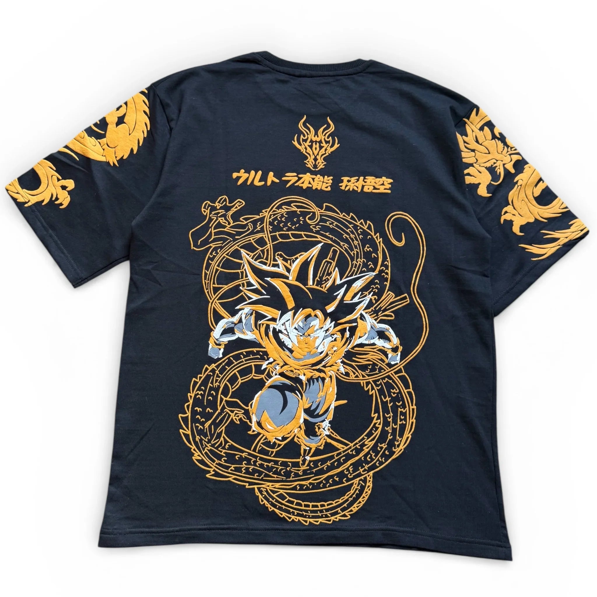 Goku Anime Print T-Shirt for Men | Dragon Graphic Tee | Black Streetwear Casual T-Shirt